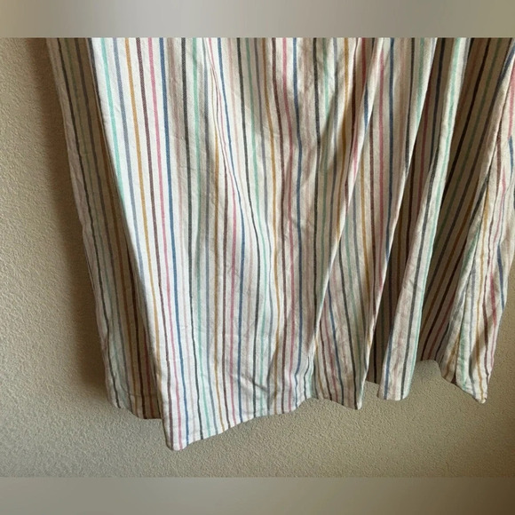Lane Bryant Linen Blend Pastel Striped  Convertible Off The Shoulder Mid… - Picture 7 of 11